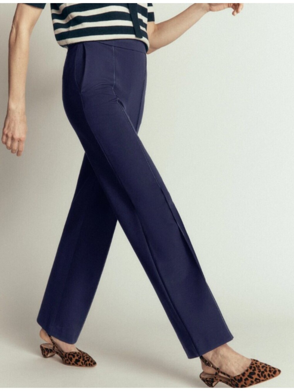 BODEN navy wide leg trousers sz 14L
